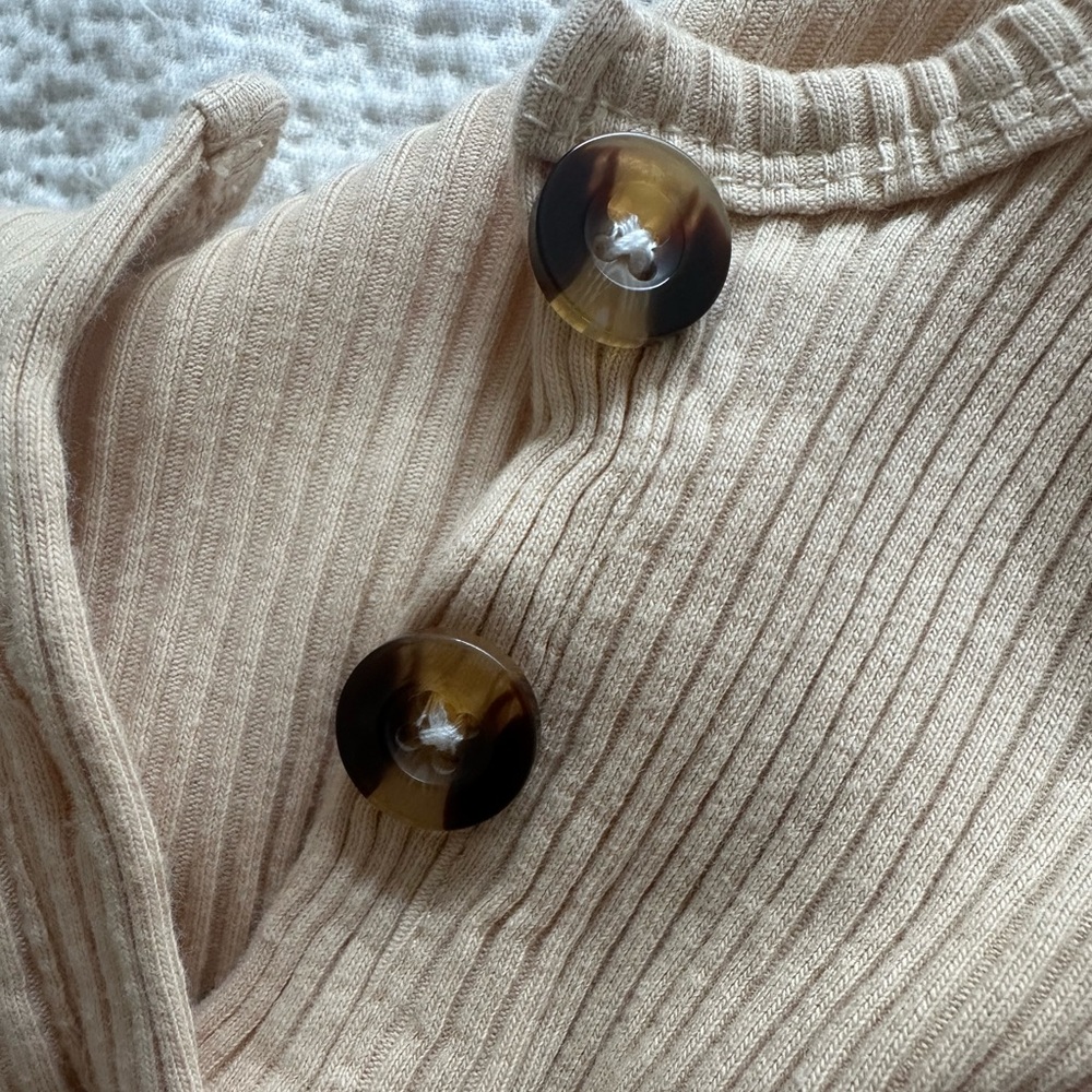 Cozy Tan Ribbed One Piece - Picture 3 of 3